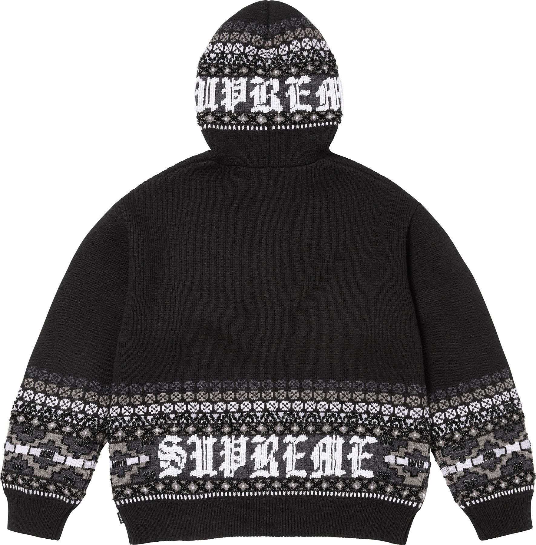 Beaded Zip Up Hooded Sweater view 9